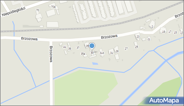 Skarżysko-Kamienna, Brzozowa, 33, mapa Skarżysko-Kamienna