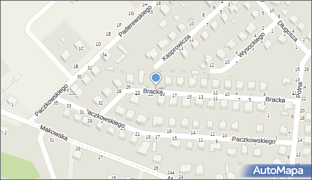 Skierniewice, Bracka, 22, mapa Skierniewic