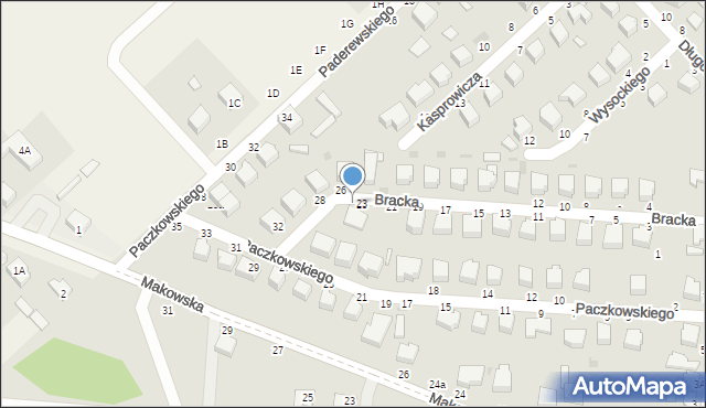 Skierniewice, Bracka, 25, mapa Skierniewic