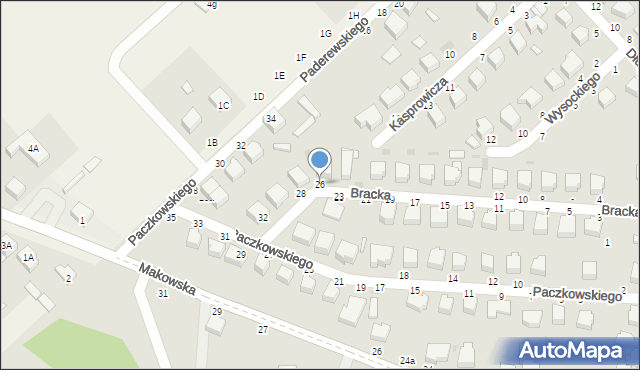 Skierniewice, Bracka, 26, mapa Skierniewic