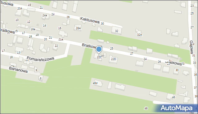 Skierniewice, Bratkowa, 22C, mapa Skierniewic