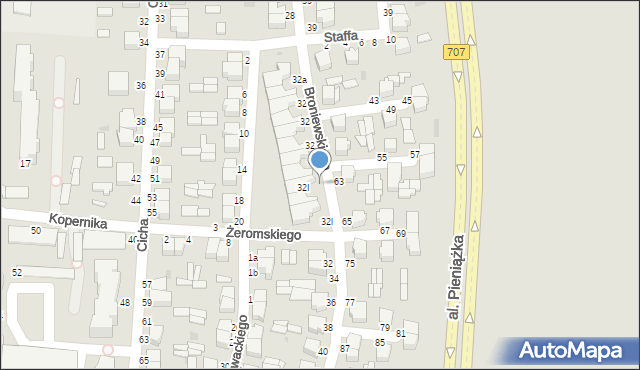 Skierniewice, Broniewskiego Władysława, 32j, mapa Skierniewic