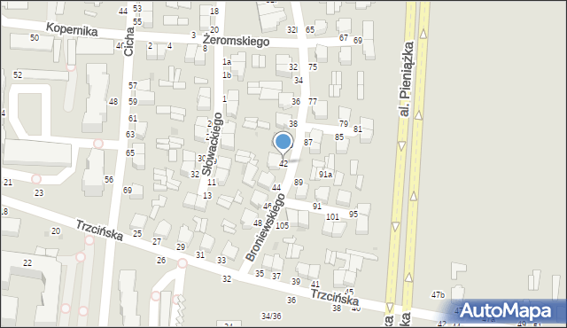 Skierniewice, Broniewskiego Władysława, 42, mapa Skierniewic
