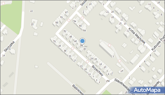 Skierniewice, Brzechwy Jana, 32, mapa Skierniewic