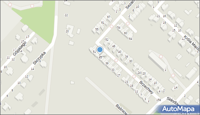 Skierniewice, Brzechwy Jana, 45, mapa Skierniewic