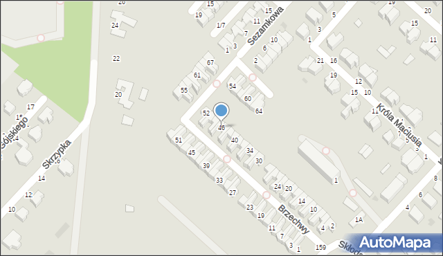 Skierniewice, Brzechwy Jana, 46, mapa Skierniewic