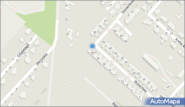 Skierniewice, Brzechwy Jana, 51, mapa Skierniewic