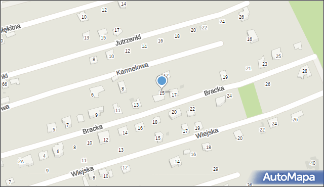 Skoczów, Bracka, 15, mapa Skoczów