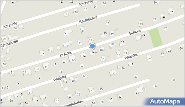 Skoczów, Bracka, 16, mapa Skoczów