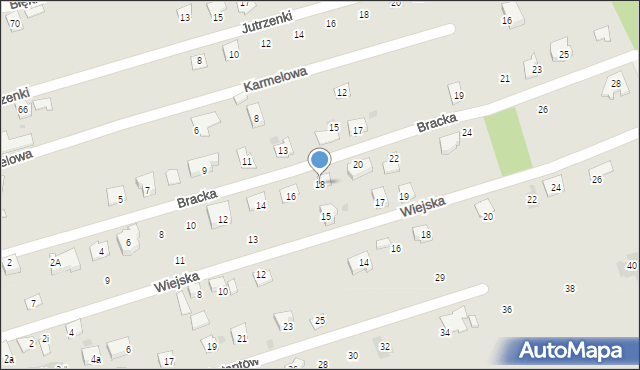 Skoczów, Bracka, 18, mapa Skoczów