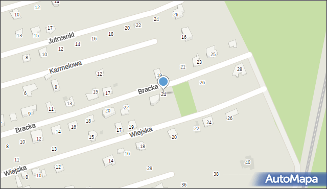 Skoczów, Bracka, 24, mapa Skoczów