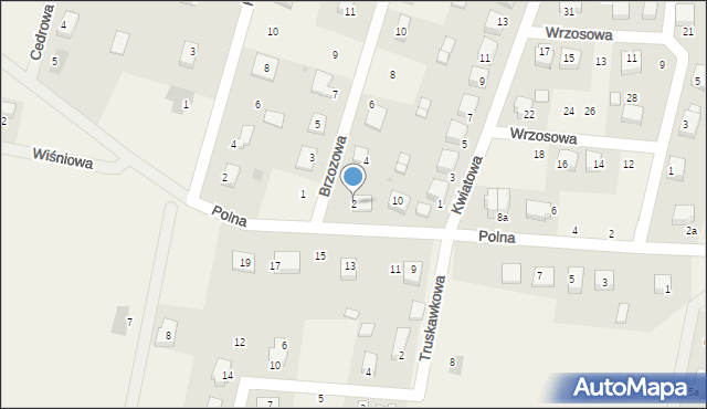 Skokowa, Brzozowa, 2, mapa Skokowa