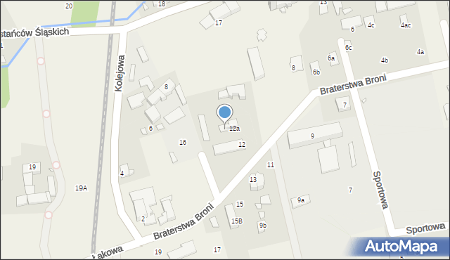 Skoroszyce, Braterstwa Broni, 14a, mapa Skoroszyce