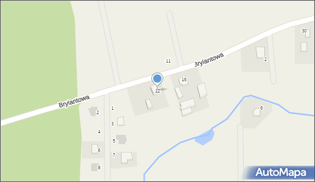 Skrzeszewo, Brylantowa, 12, mapa Skrzeszewo