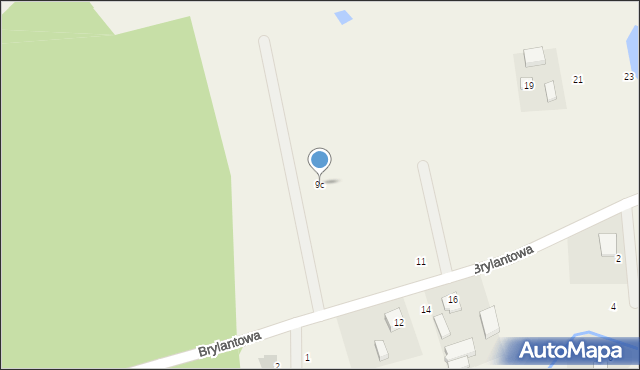 Skrzeszewo, Brylantowa, 9c, mapa Skrzeszewo
