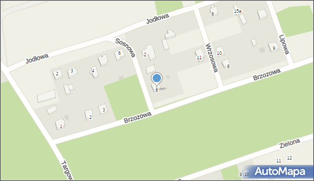 Skulsk, Brzozowa, 6, mapa Skulsk