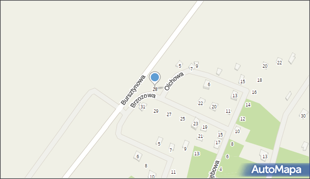 Słajszewo, Brzozowa, 28, mapa Słajszewo