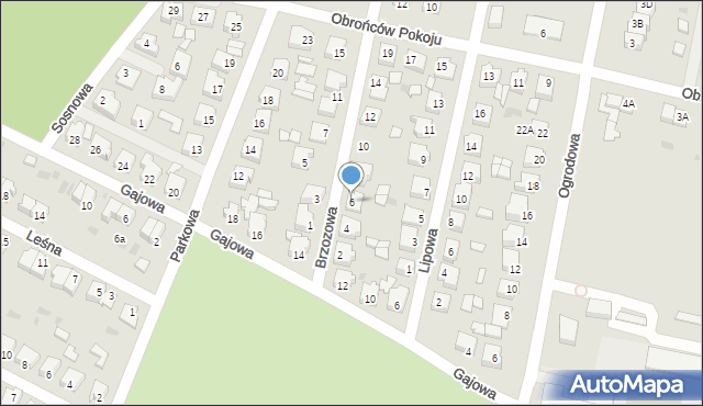 Sława, Brzozowa, 6, mapa Sława