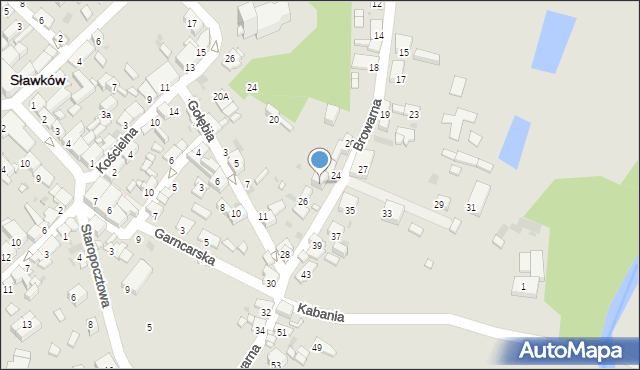 Sławków, Browarna, 24a, mapa Sławków