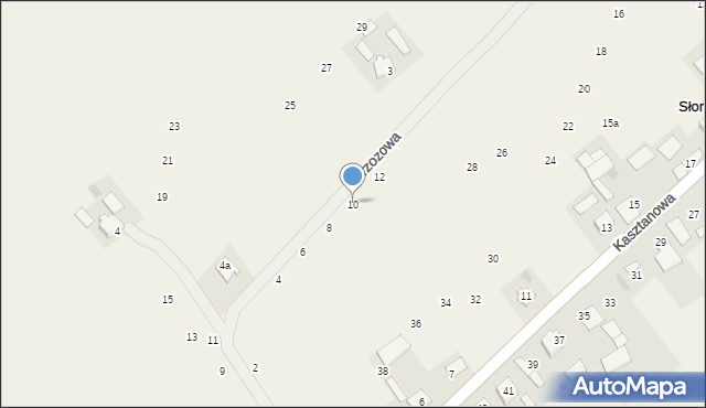 Słomkowo, Brzozowa, 10, mapa Słomkowo