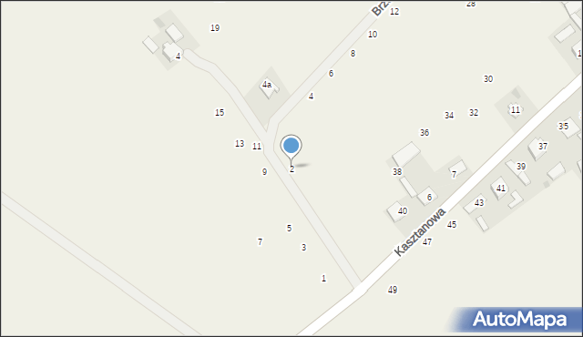 Słomkowo, Brzozowa, 2, mapa Słomkowo