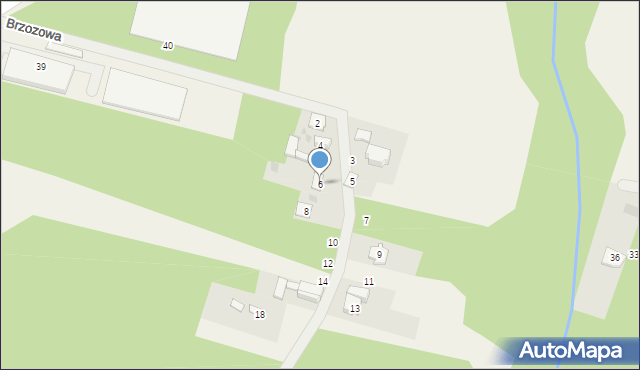 Słubica A, Brzozowa, 6, mapa Słubica A