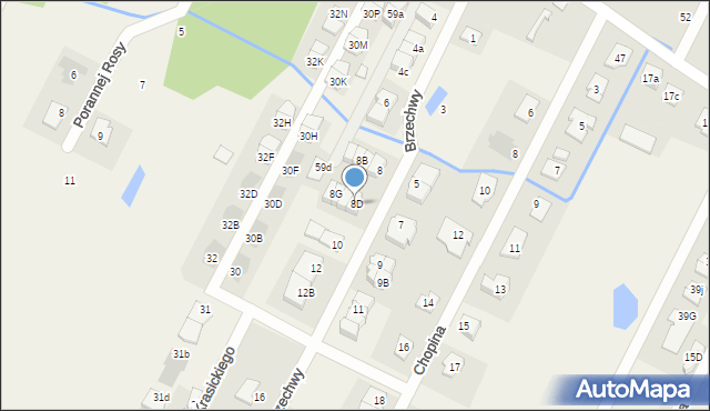 Słupno, Brzechwy Jana, 8D, mapa Słupno