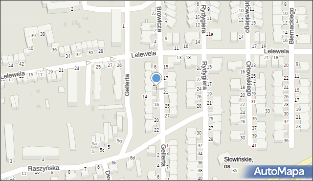 Słupsk, Browicza Tadeusza, prof., 12, mapa Słupska