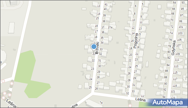 Słupsk, Brzóski Stanisława, ks., 21, mapa Słupska