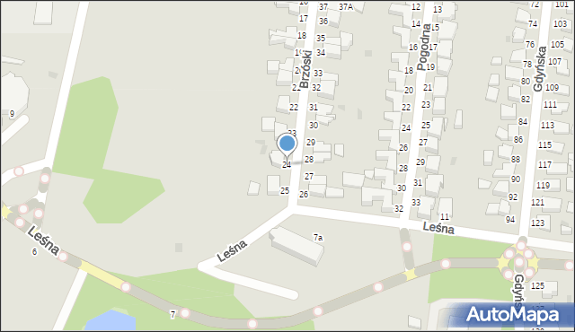 Słupsk, Brzóski Stanisława, ks., 24, mapa Słupska