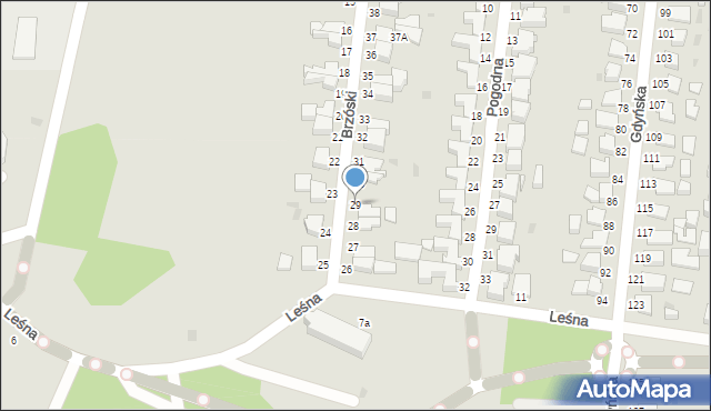Słupsk, Brzóski Stanisława, ks., 29, mapa Słupska