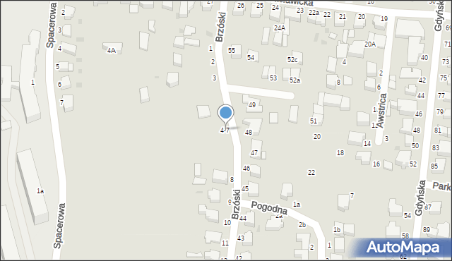 Słupsk, Brzóski Stanisława, ks., 4-7, mapa Słupska