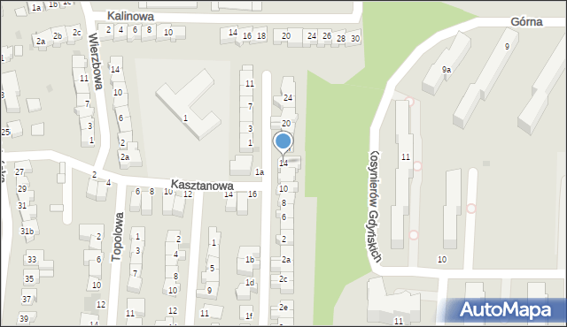 Słupsk, Brzozowa, 14, mapa Słupska