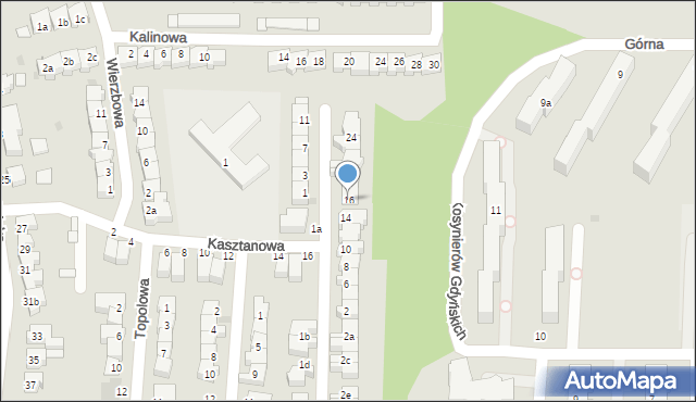 Słupsk, Brzozowa, 16, mapa Słupska