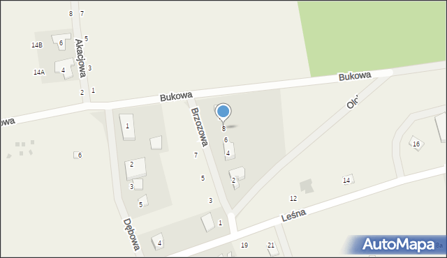 Smołdzino, Brzozowa, 8, mapa Smołdzino