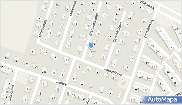 Smolec, Brzoskwiniowa, 2, mapa Smolec