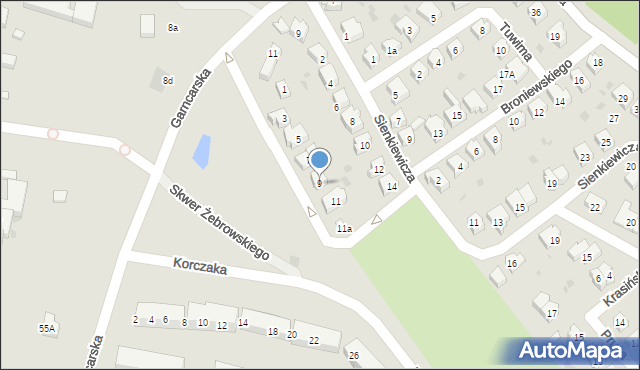 Sobótka, Broniewskiego Władysława, 9, mapa Sobótka
