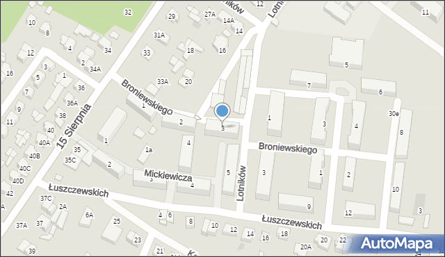 Sochaczew, Broniewskiego Władysława, 3, mapa Sochaczew