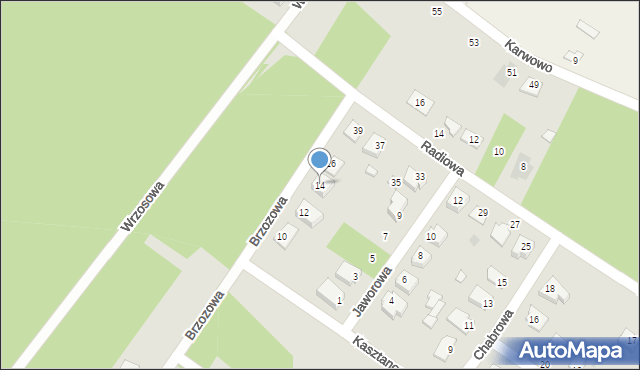 Sochaczew, Brzozowa, 14, mapa Sochaczew