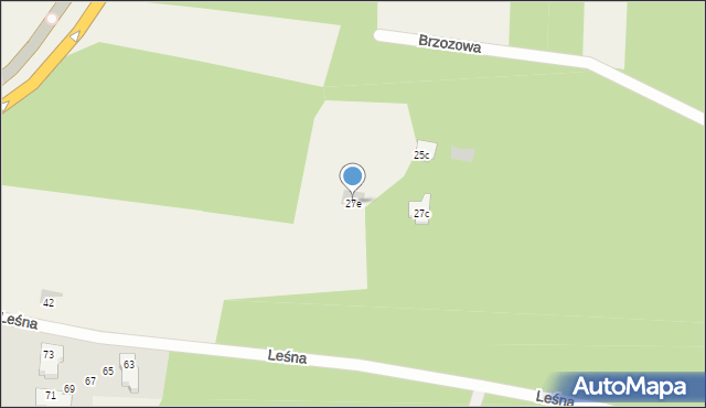 Sochonie, Brzozowa, 27e, mapa Sochonie