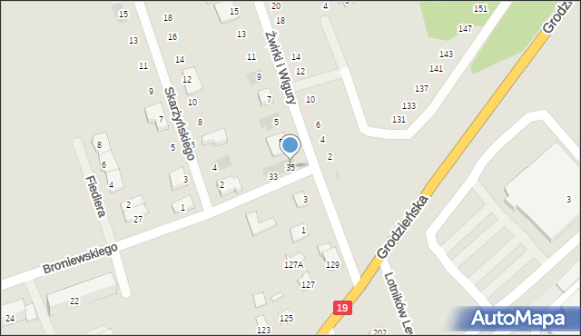 Sokółka, Broniewskiego Władysława, 35, mapa Sokółka