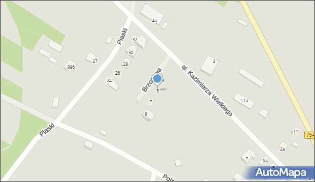 Solec nad Wisłą, Brzozowa, 5, mapa Solec nad Wisłą