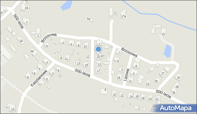 Sompolno, Brzozowa, 11, mapa Sompolno