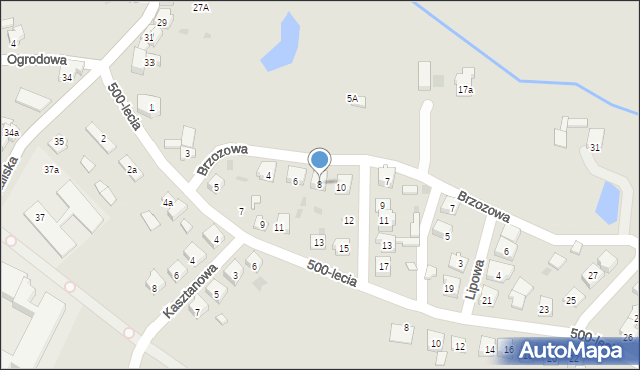 Sompolno, Brzozowa, 8, mapa Sompolno