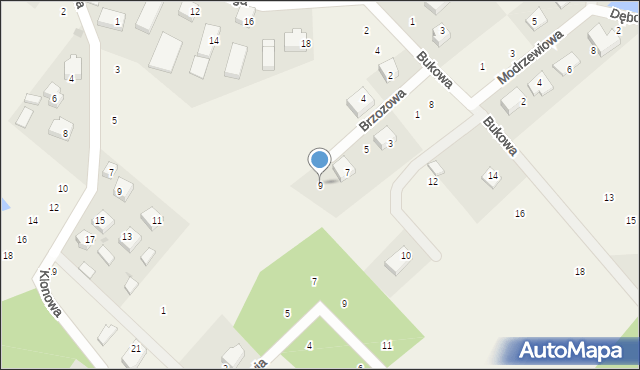 Sopieszyno, Brzozowa, 9, mapa Sopieszyno