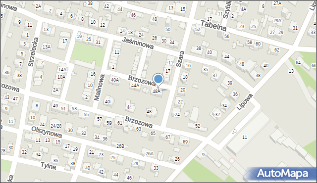 Sosnowiec, Brzozowa, 50A, mapa Sosnowca