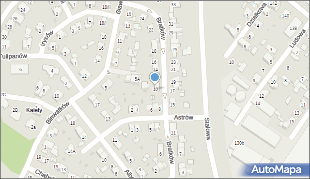 Sosnowiec, Bratków, 10, mapa Sosnowca