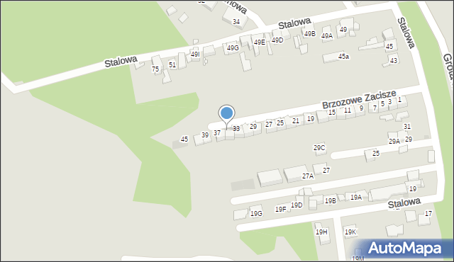 Sosnowiec, Brzozowe Zacisze, 35, mapa Sosnowca