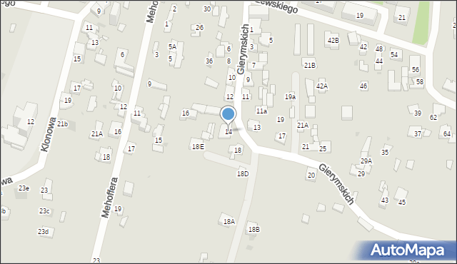 Sosnowiec, Braci Gierymskich, 14, mapa Sosnowca