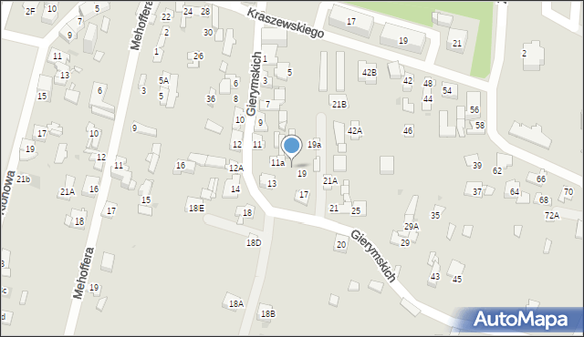 Sosnowiec, Braci Gierymskich, 15A, mapa Sosnowca